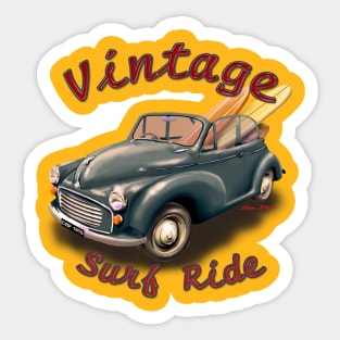 Vintage Surf Ride Classic Morris Sticker